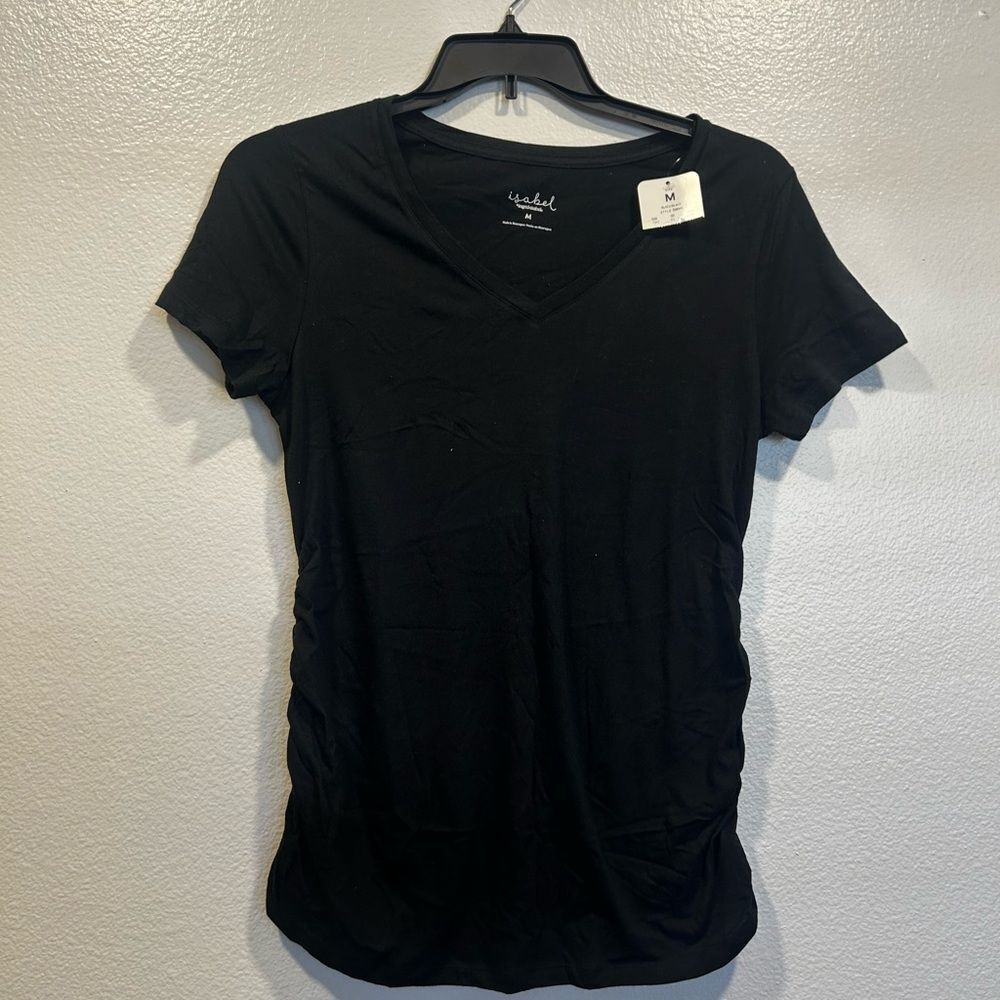 Isabel Maternity by Ingrid & Isabel Black V-Neck Tee